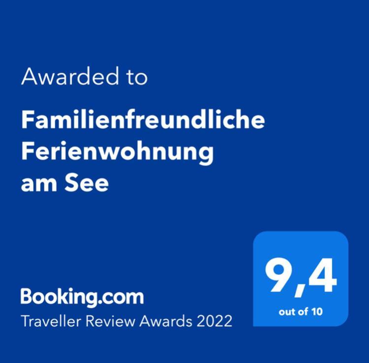 Familienfreundliche Ferienwohnung am See Sömmerda Exterior foto